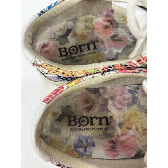 Born Mosaic Tamara Tamera Sneakers White Leather Brights 11 - Picture 6 of 12